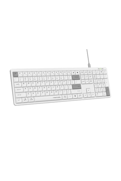 A4Tech - A4Tech FX55 White Full Size Low-Profile Wired Keyboard - white