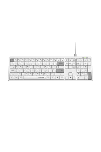 A4Tech - A4Tech FX55 White Full Size Low-Profile Wired Keyboard - white