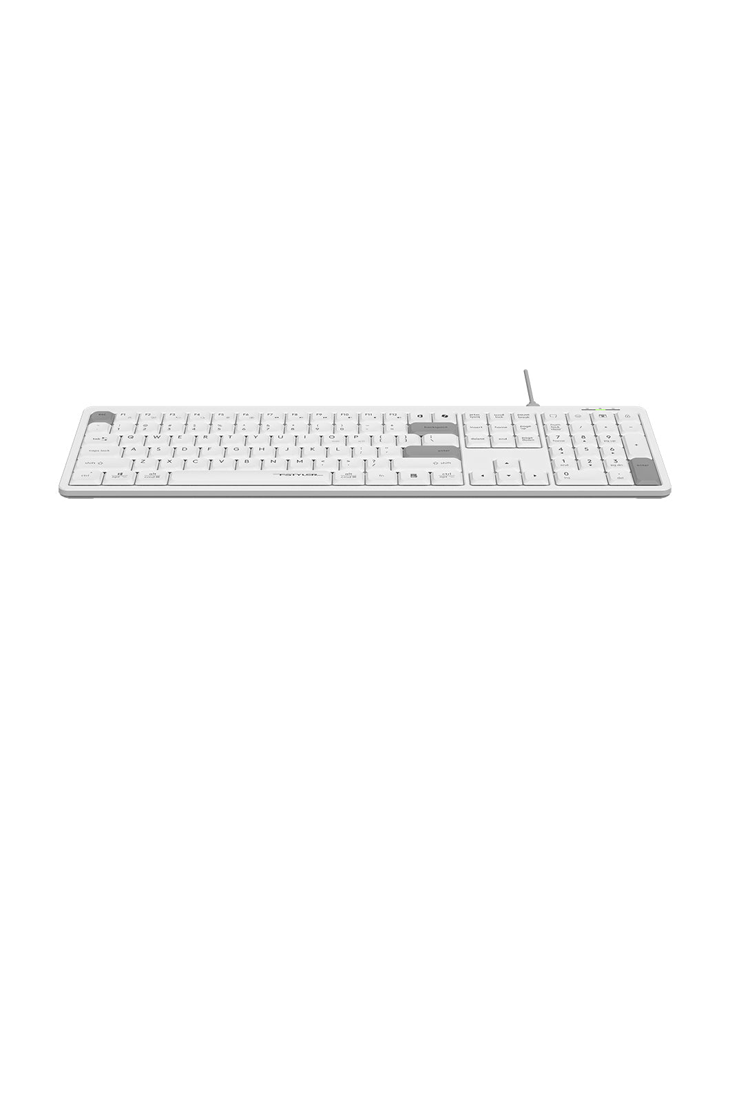 A4Tech - A4Tech FX55 White Full Size Low-Profile Wired Keyboard - white