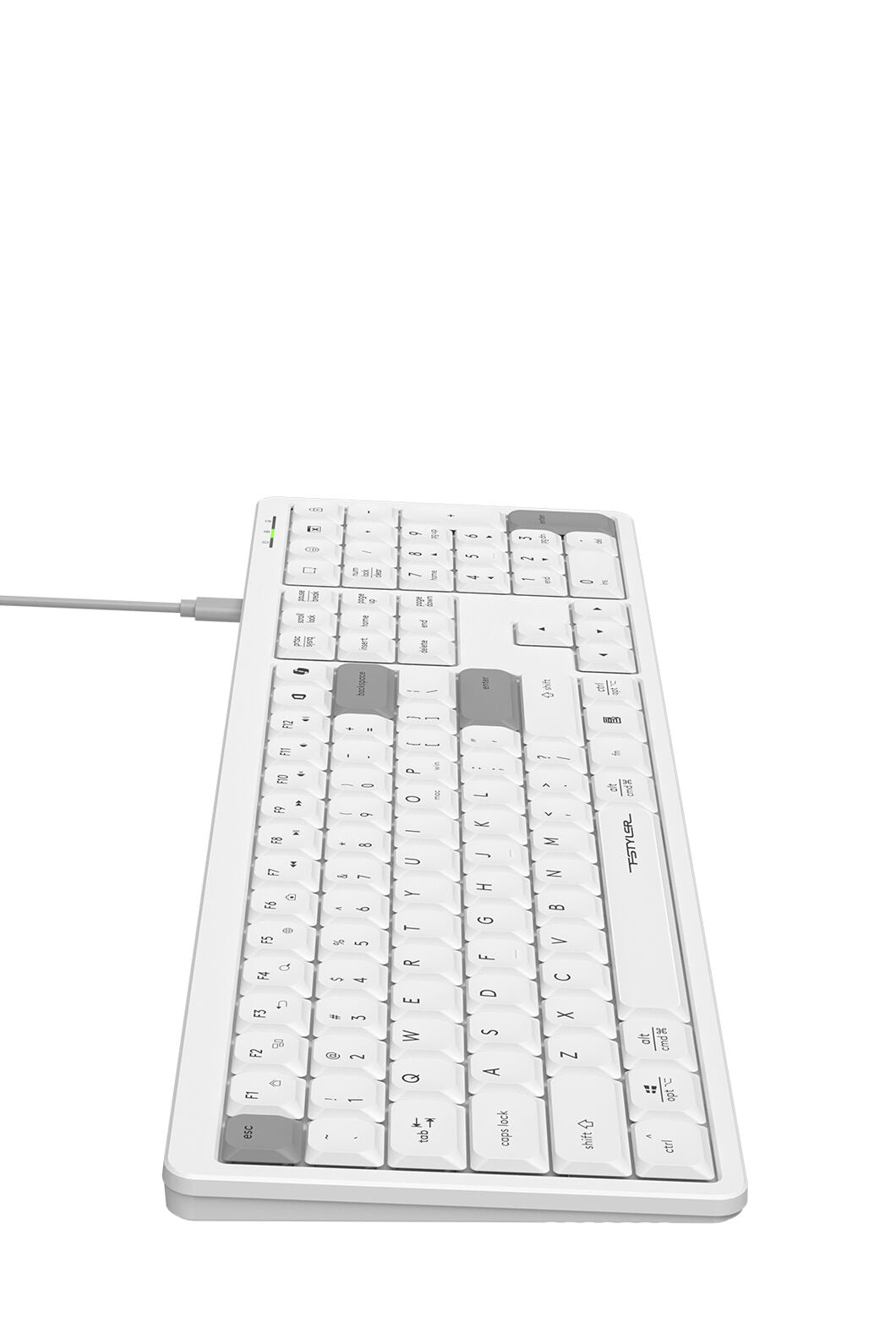 A4Tech - A4Tech FX55 White Full Size Low-Profile Wired Keyboard - white
