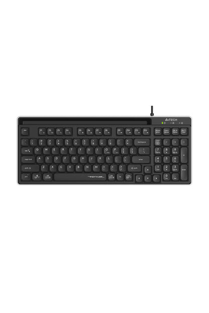 A4Tech - A4Tech FX70 Black TKL Low-Profile Wired Keyboard - black