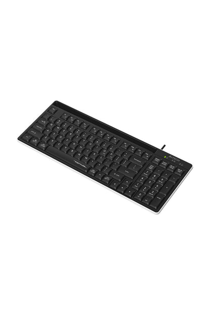 A4Tech - A4Tech FX70 Black TKL Low-Profile Wired Keyboard - black