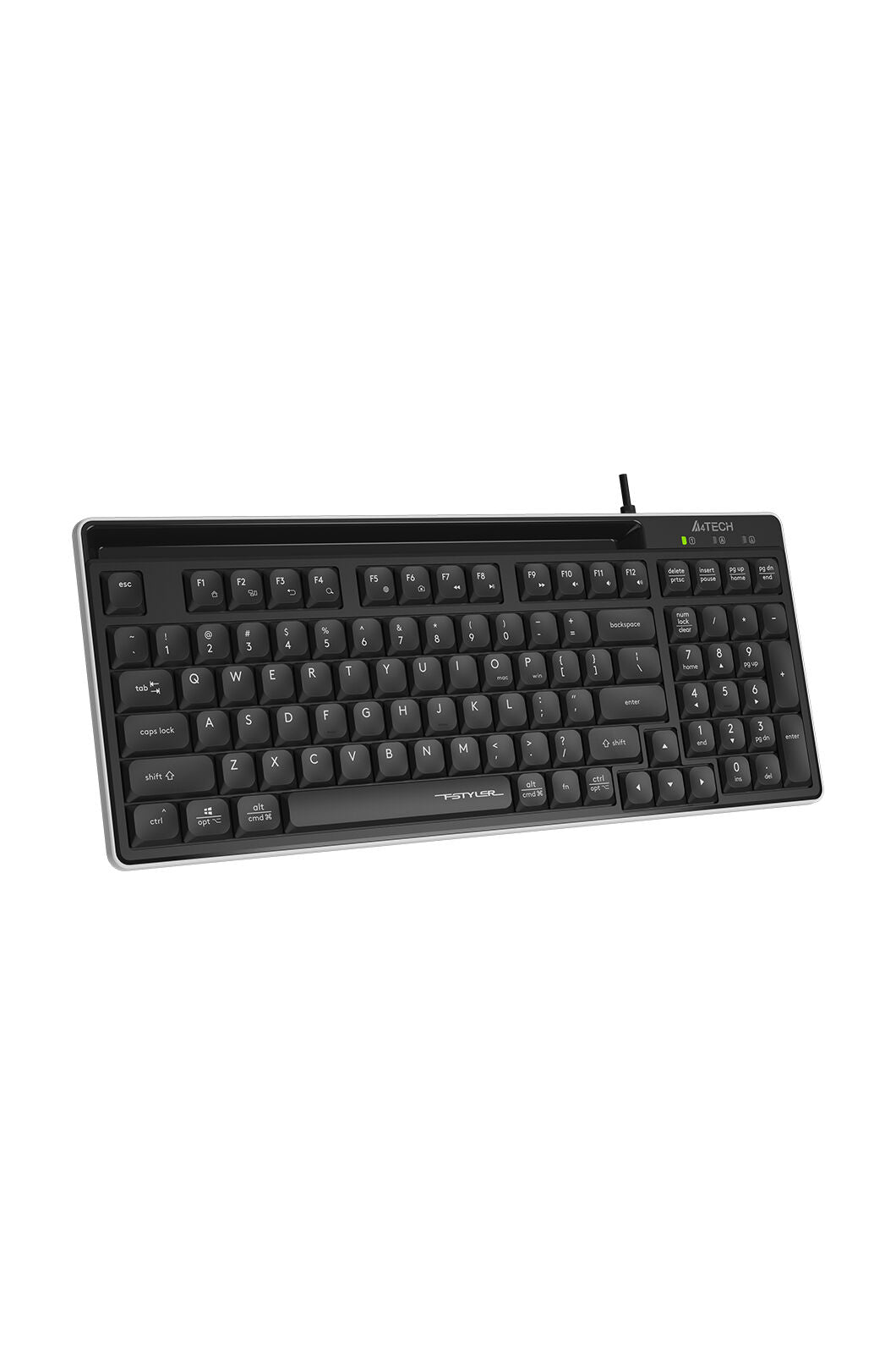 A4Tech - A4Tech FX70 Black TKL Low-Profile Wired Keyboard - black