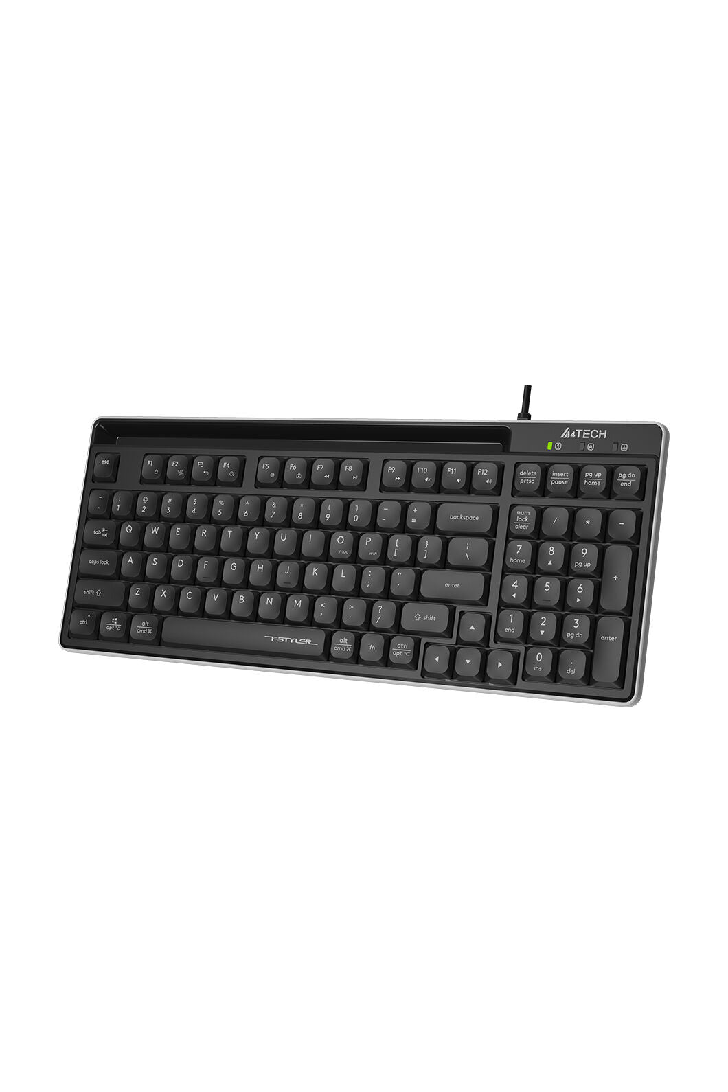 A4Tech - A4Tech FX70 Black TKL Low-Profile Wired Keyboard - black