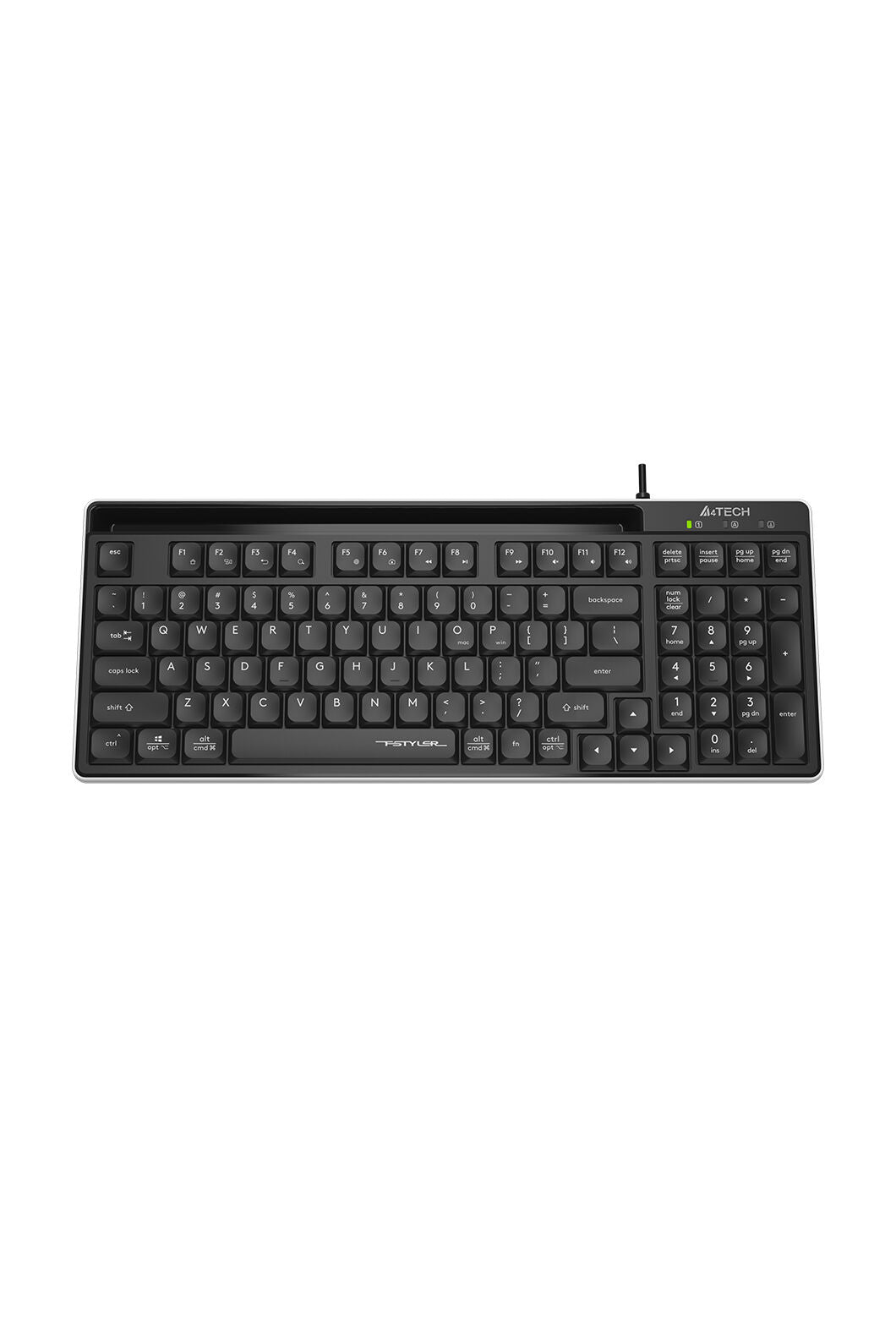 A4Tech - A4Tech FX70 Black TKL Low-Profile Wired Keyboard - black