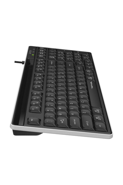 A4Tech - A4Tech FX70 Black TKL Low-Profile Wired Keyboard - black