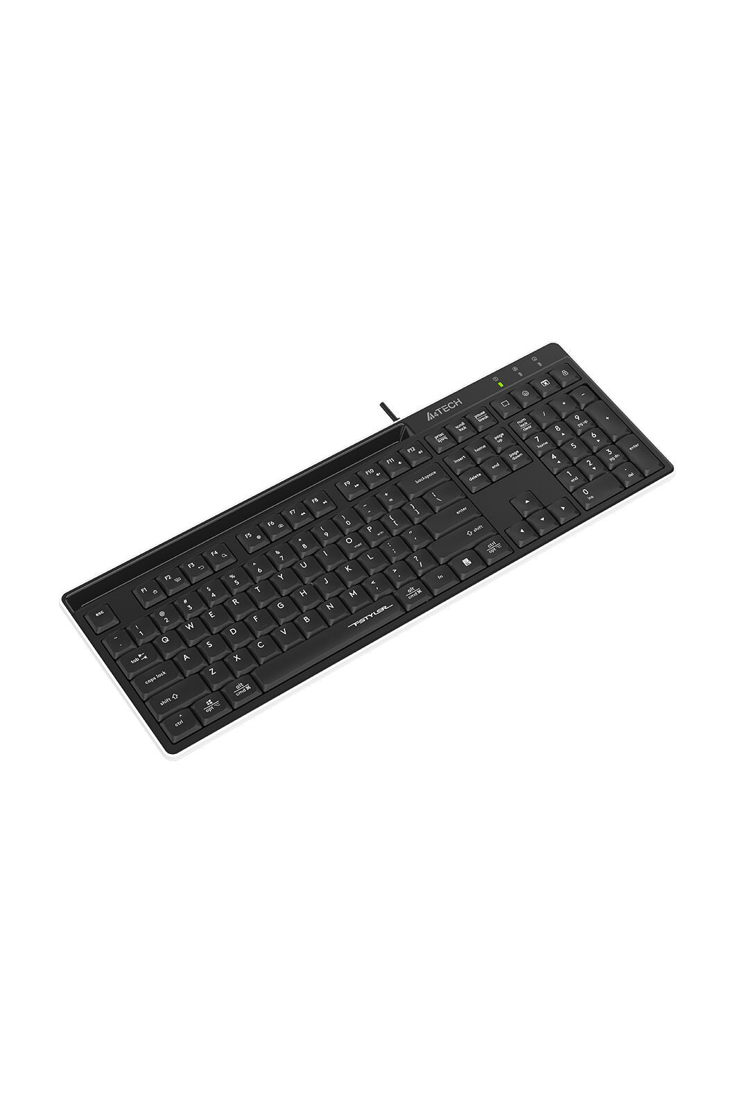 A4Tech - A4Tech FX72 Black Full Size Low-Profile Wired Keyboard - black