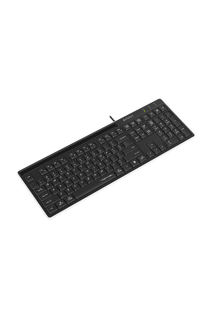 A4Tech - A4Tech FX72 Black Full Size Low-Profile Wired Keyboard - black