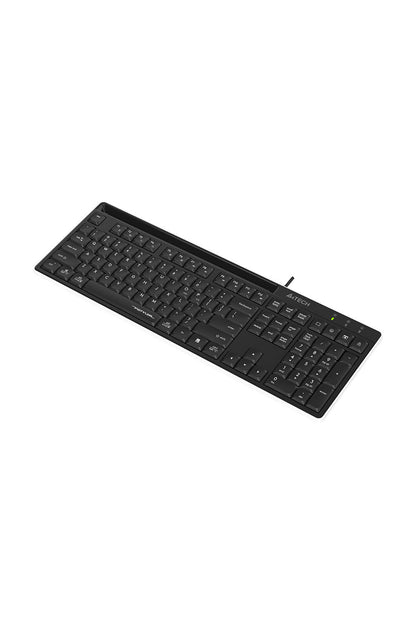 A4Tech - A4Tech FX72 Black Full Size Low-Profile Wired Keyboard - black