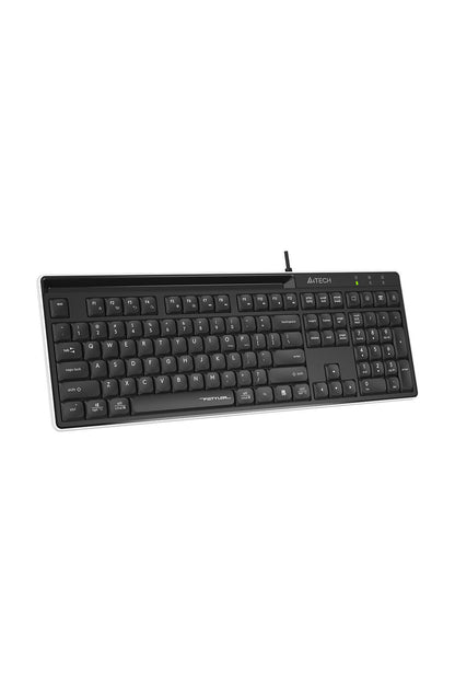 A4Tech - A4Tech FX72 Black Full Size Low-Profile Wired Keyboard - black