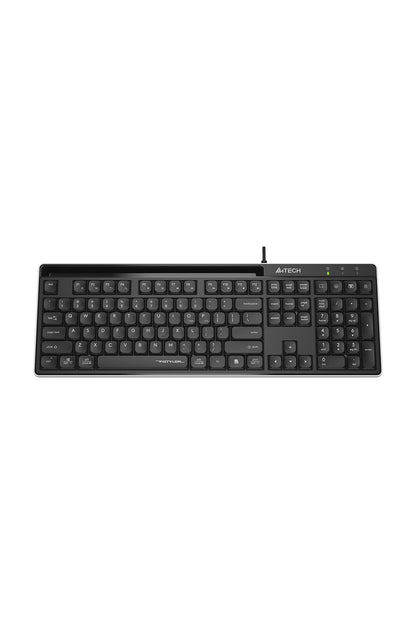 A4Tech - A4Tech FX72 Black Full Size Low-Profile Wired Keyboard - black
