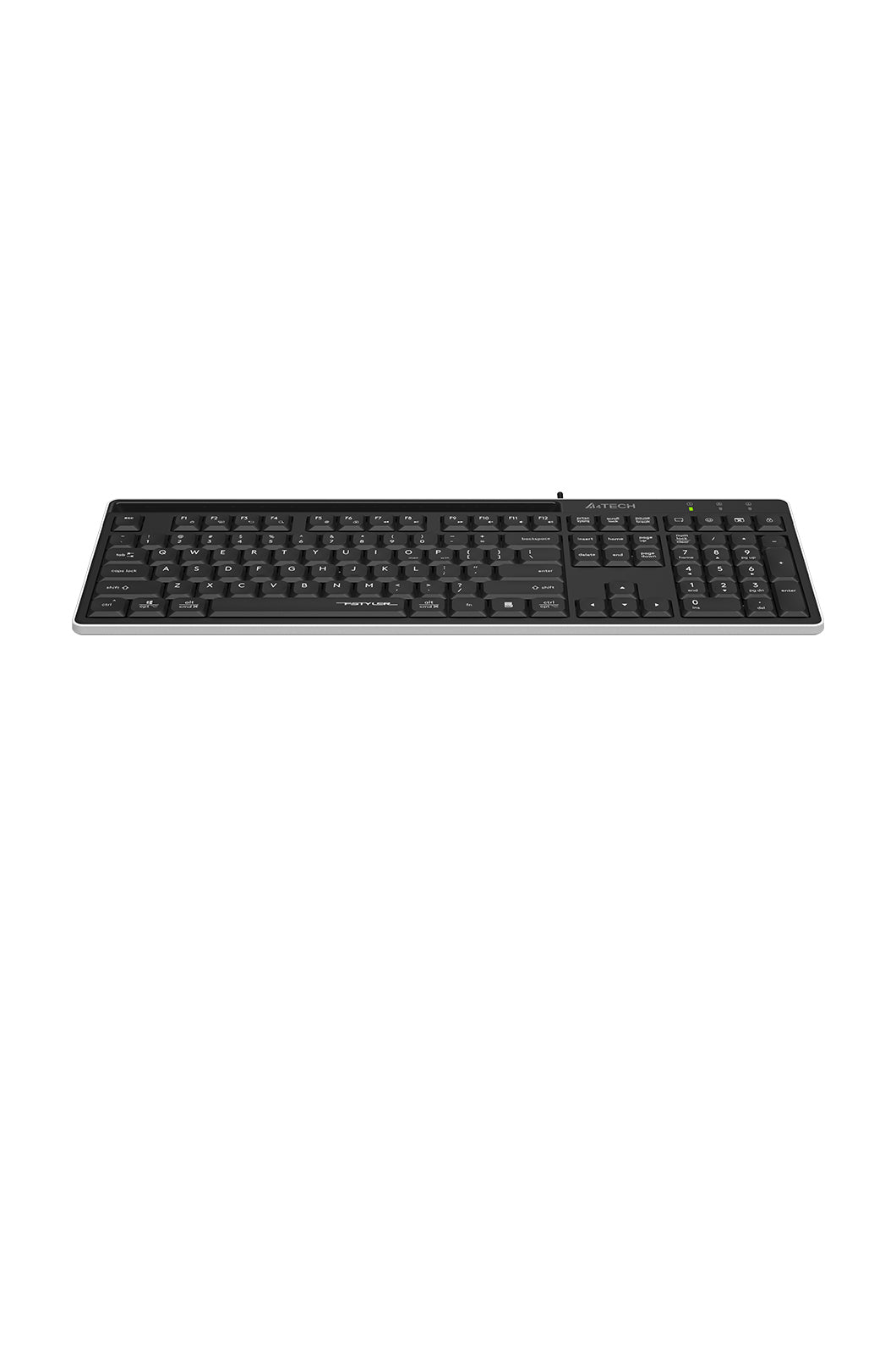 A4Tech - A4Tech FX72 Black Full Size Low-Profile Wired Keyboard - black