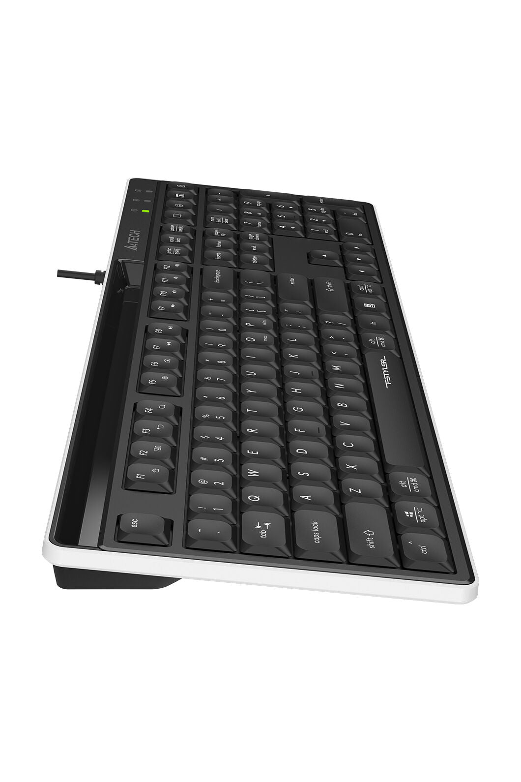 A4Tech - A4Tech FX72 Black Full Size Low-Profile Wired Keyboard - black