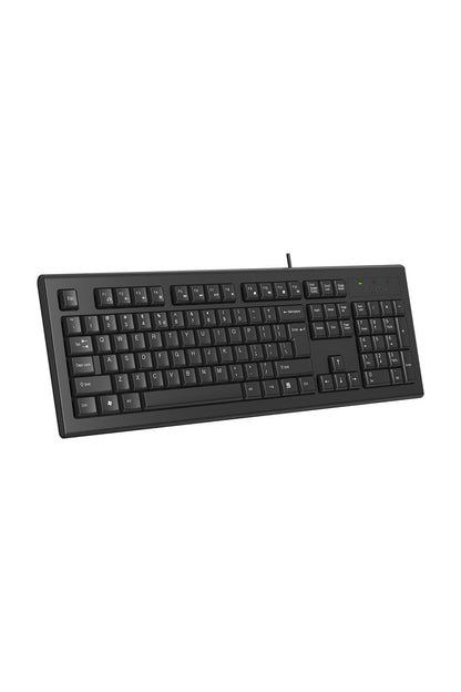 A4Tech - A4Tech KR-85 Black Full-Size Comfort FN Multimedia Wired Keyboard - black