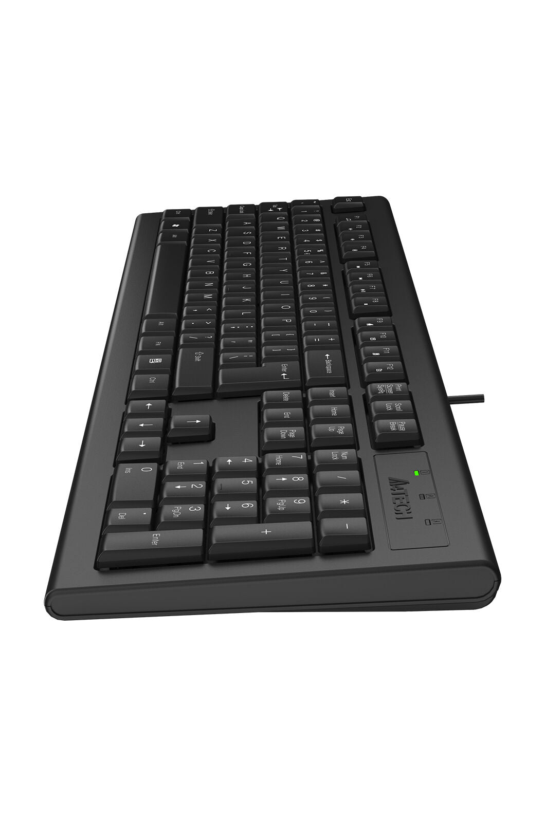 A4Tech - A4Tech KR-85 Black Full-Size Comfort FN Multimedia Wired Keyboard - black