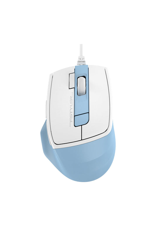 A4Tech - A4Tech FM45S Air Icy Blue Dual-Function Silent Wired Mouse - icy-blue