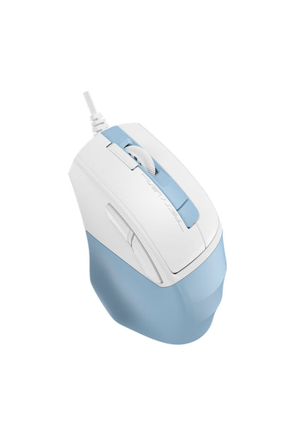 A4Tech - A4Tech FM45S Air Icy Blue Dual-Function Silent Wired Mouse - icy-blue