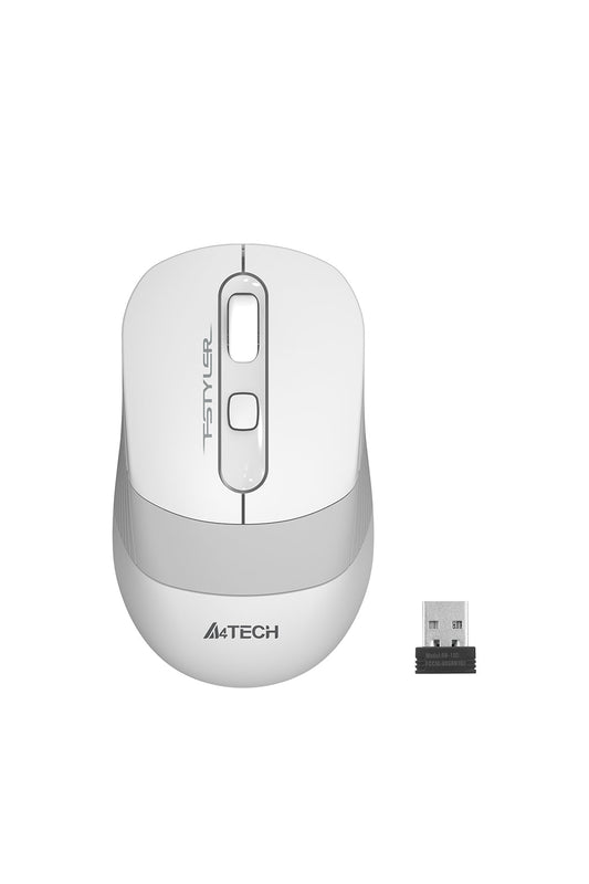 A4Tech - A4Tech FG10S White Silent Nano Receiver Wireless Mouse - white