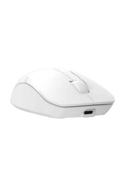 A4Tech - A4Tech FG15CS Air2 White Compact Dual-Mode Silent Wireless Mouse - white
