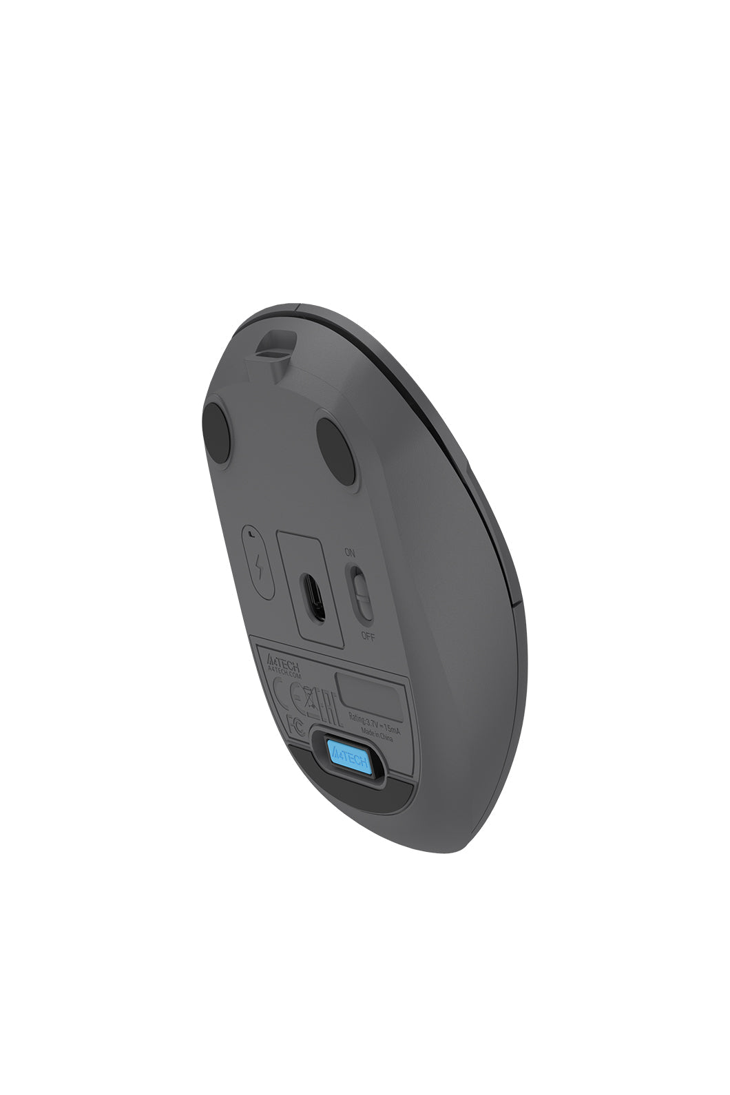 A4Tech - A4Tech FG15CS Air2 Grey Compact Dual-Mode Silent Wireless Mouse - grey