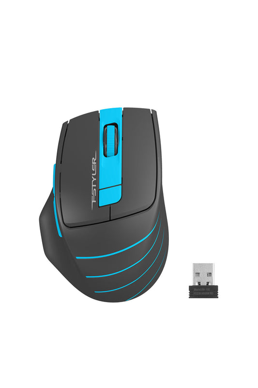 A4Tech - A4Tech FG30S Blue Full-Size Silent Wireless Optical Mouse - blue