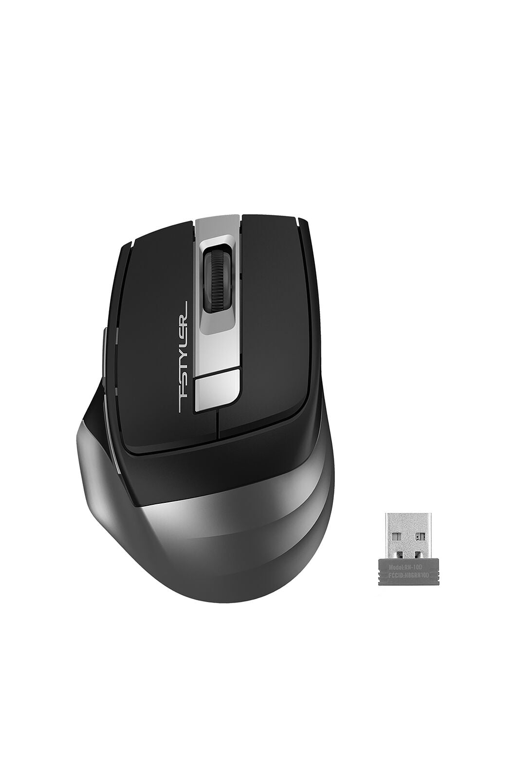 A4Tech - A4Tech FG35S Grey Full-Size Silent Wireless Optical Mouse - grey