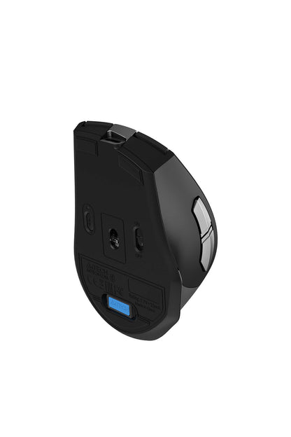 A4Tech - A4Tech FB35CS Smoky Grey Full-Size Silent Dual-Mode Wireless Mouse - smoky-grey
