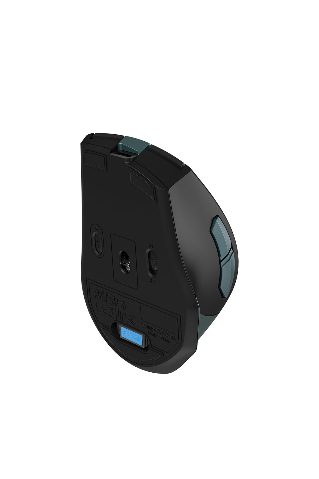 A4Tech - A4Tech FB35CS Midnight Green Full-Size Silent Dual-Mode Wireless Mouse - midnight-green