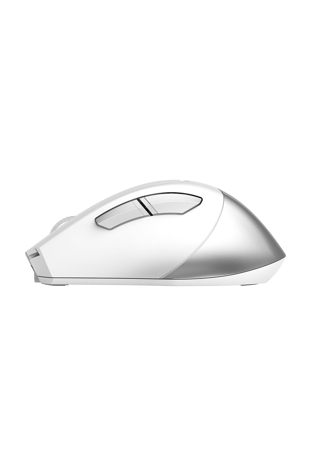 A4Tech - A4Tech FB35CS Icy White Full-Size Silent Dual-Mode Wireless Mouse - icy-white