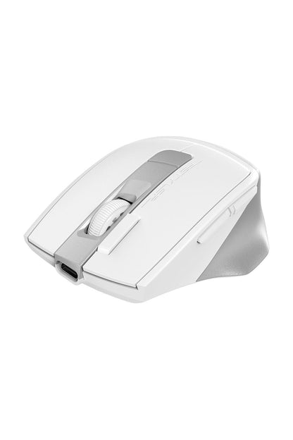 A4Tech - A4Tech FB45CS Silver White Air2 Dual-Mode Silent Office Mouse - silver-white