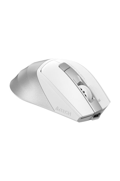 A4Tech - A4Tech FB45CS Silver White Air2 Dual-Mode Silent Office Mouse - silver-white