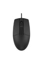 A4Tech - A4Tech OP-330S Black Full-Size Silent Wired Optical Mouse - black