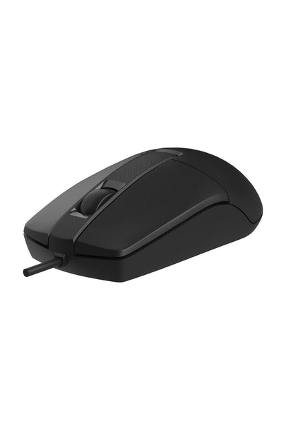 A4Tech - A4Tech OP-330S Black Full-Size Silent Wired Optical Mouse - black