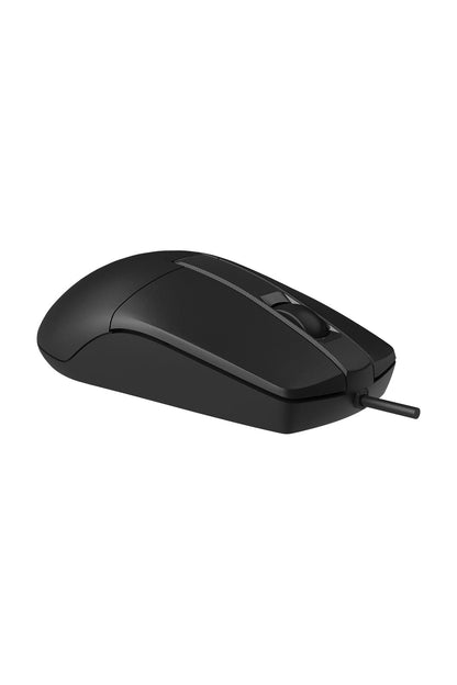 A4Tech - A4Tech OP-330S Black Full-Size Silent Wired Optical Mouse - black