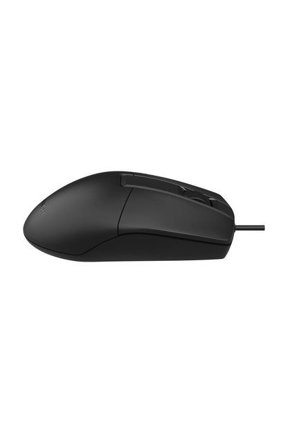 A4Tech - A4Tech OP-330S Black Full-Size Silent Wired Optical Mouse - black