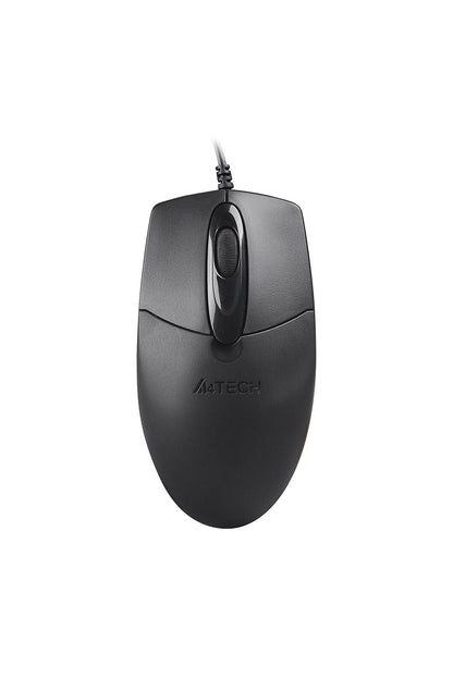 A4Tech - A4Tech OP-720S Black Compact Silent Optical Wired Mouse - black