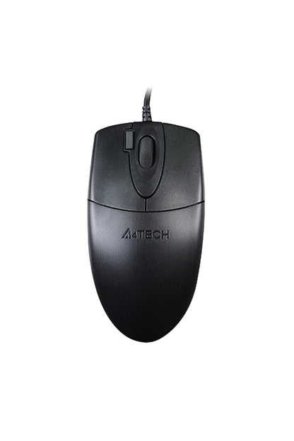 A4Tech - A4Tech OP-620DS Black Full-Size Silent 2X Click Wired Mouse - black