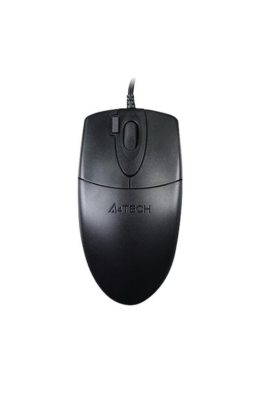 A4Tech - A4Tech OP-620DS Black Full-Size Silent 2X Click Wired Mouse - black