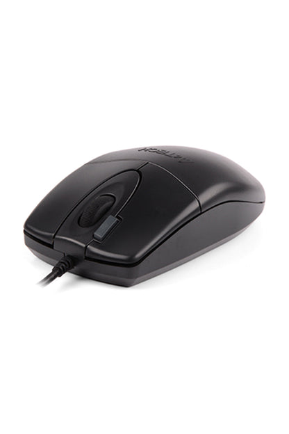A4Tech - A4Tech OP-620DS Black Full-Size Silent 2X Click Wired Mouse - black