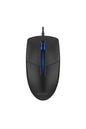A4Tech - A4Tech N-530S Black Full-Size Illuminate Silent Wired Optical Mouse - black