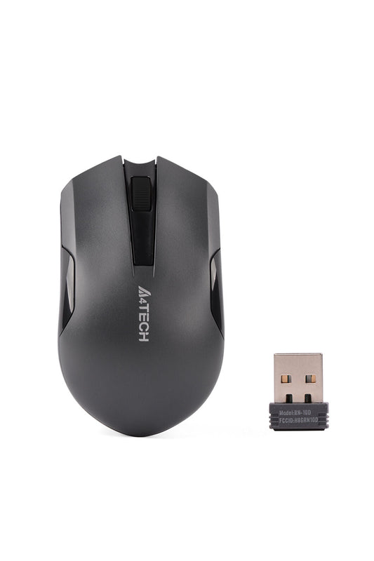 A4Tech - A4Tech G3-200NS Black Compact Silent Wireless Optical Mouse - black