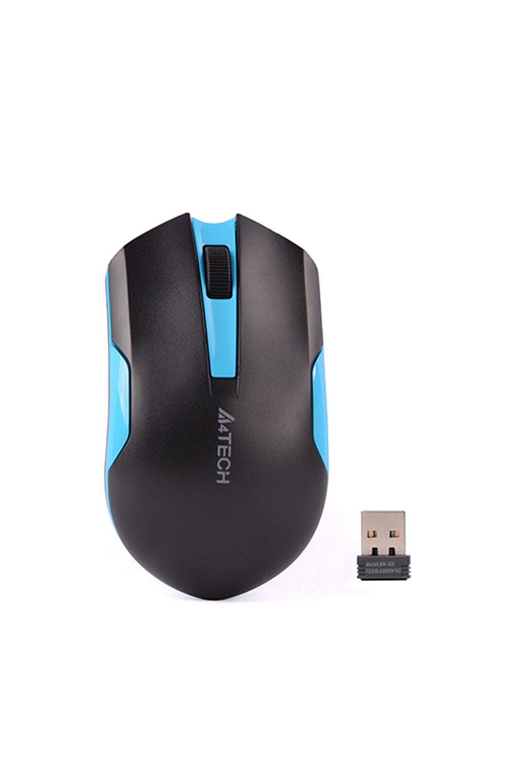 A4Tech - A4Tech G3-200 Black Blue Compact Energy Saving Wireless Mouse - black-blue