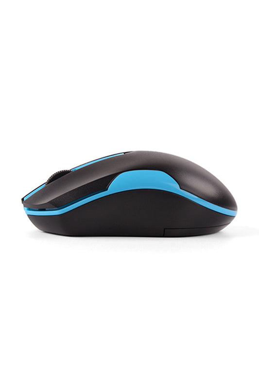 A4Tech - A4Tech G3-200 Black Blue Compact Energy Saving Wireless Mouse - black-blue