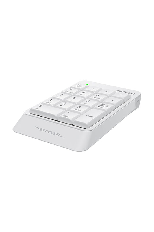 A4Tech - A4Tech FK13P White Ultra-Slim 18-Key Spill-Resistant USB Numeric Keypad - white