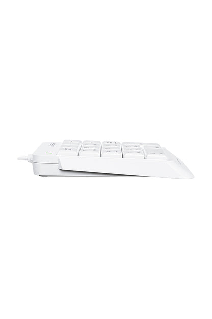 A4Tech - A4Tech FK13P White Ultra-Slim 18-Key Spill-Resistant USB Numeric Keypad - white