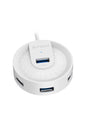 A4Tech - A4Tech HUB-30 White 4-Port USB 3.0 High-Speed Charging Hub - white