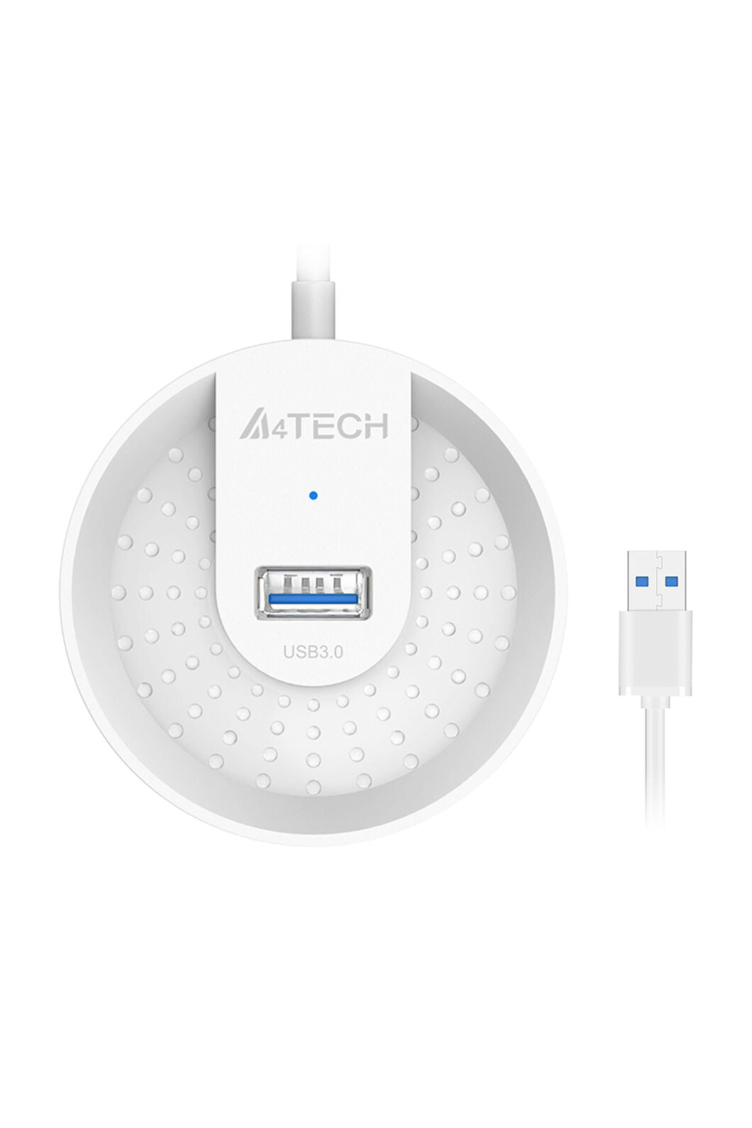 A4Tech - A4Tech HUB-30 White 4-Port USB 3.0 High-Speed Charging Hub - white
