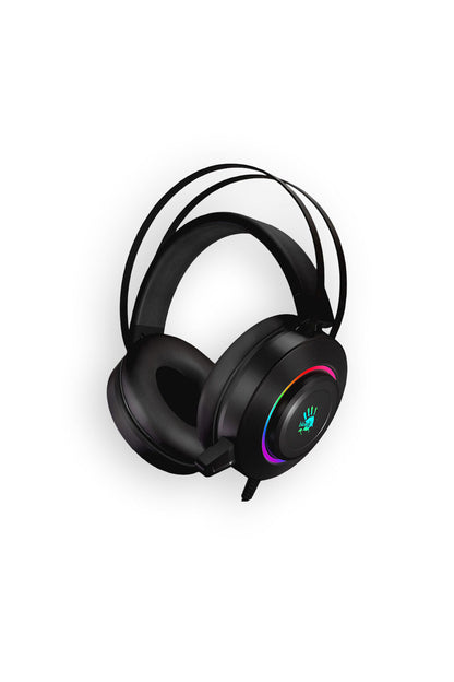 BLOODY - Bloody G521 Black Over-Ear Virtual 7.1 USB Wired Gaming Headset - black