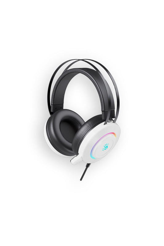 BLOODY - Bloody G521 White Over-Ear Virtual 7.1 USB Wired Gaming Headset - white