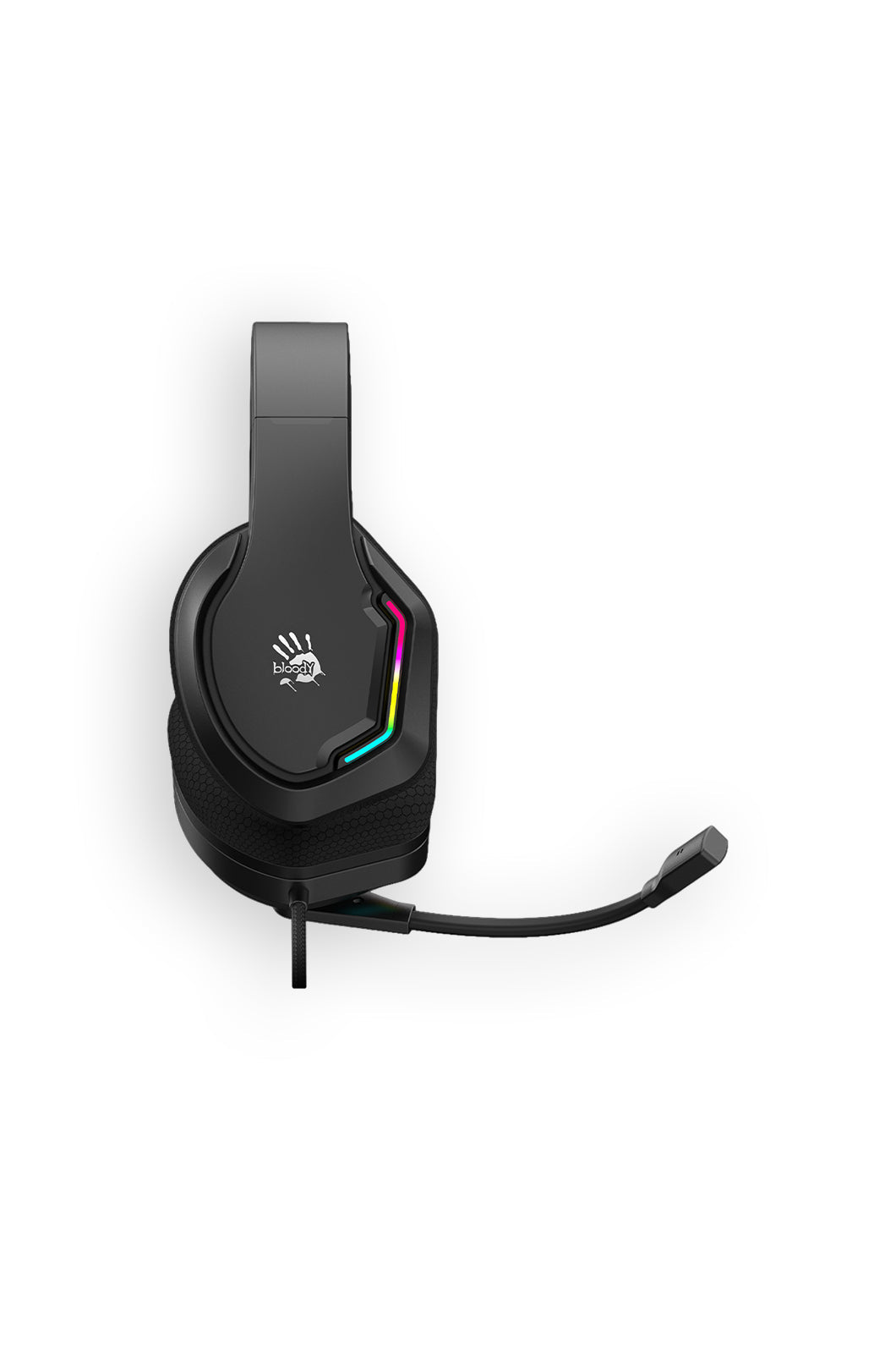 BLOODY - Bloody G260P Neon Black 3.5mm Wired Over-Ear Stereo LED Gaming Headphones - black